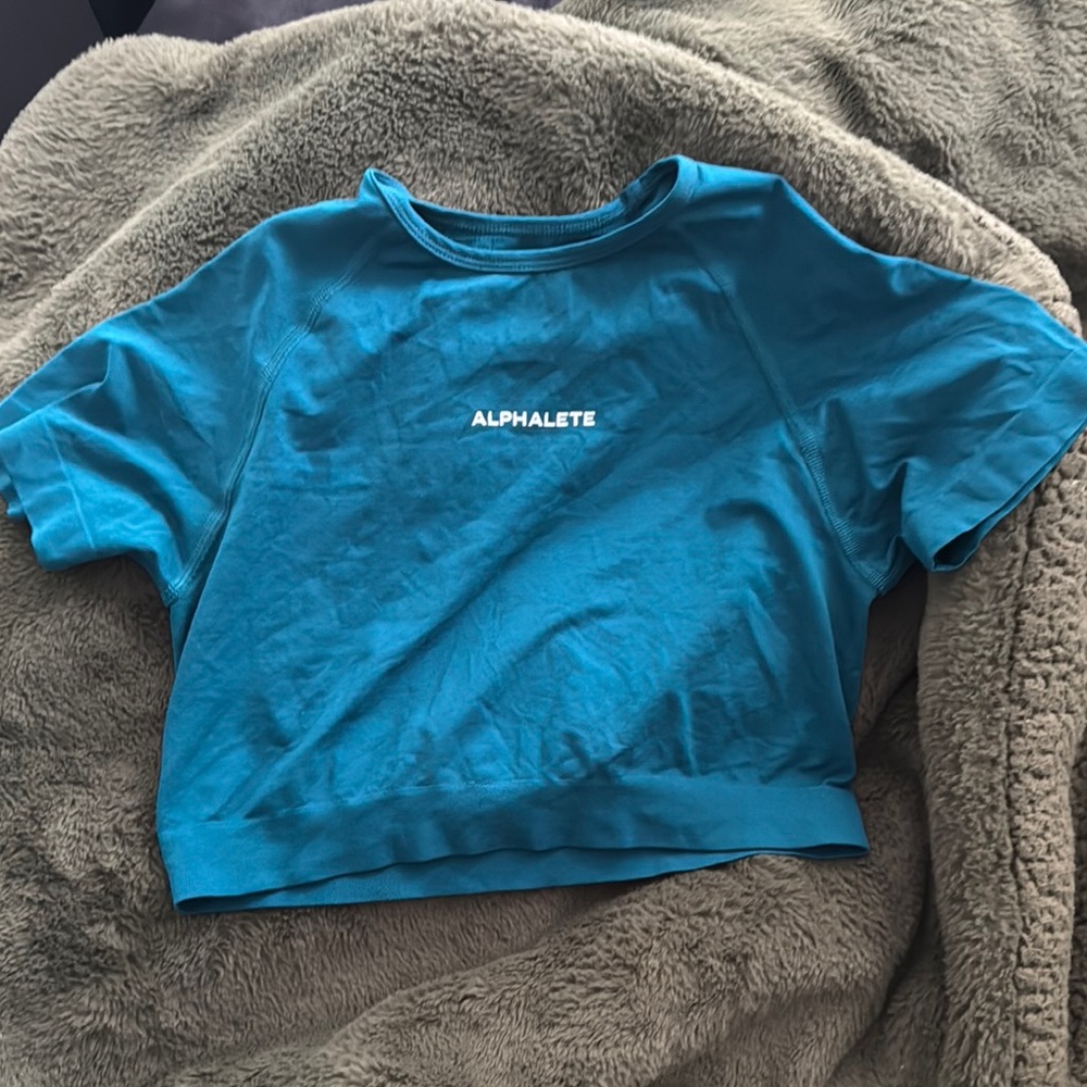 Alphalete Blue Short Sleeve Tee Athletic Style
